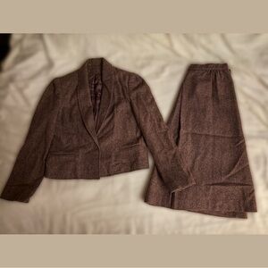 80s Vintage Pembroke Mauve Ladies Skirt Suit Set